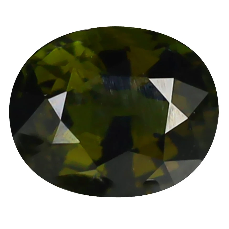 Piedra preciosa de turmalina verde Mozambique corte ovalado clase mundial de 0,72 quilates (6 x 5 mm) Foto 1 de 1