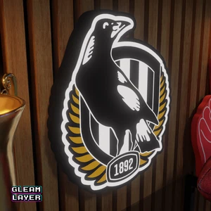 Collingwood Magpies AFL Logo LED RGB Wand Display Leuchtschild - Bild 1 von 5