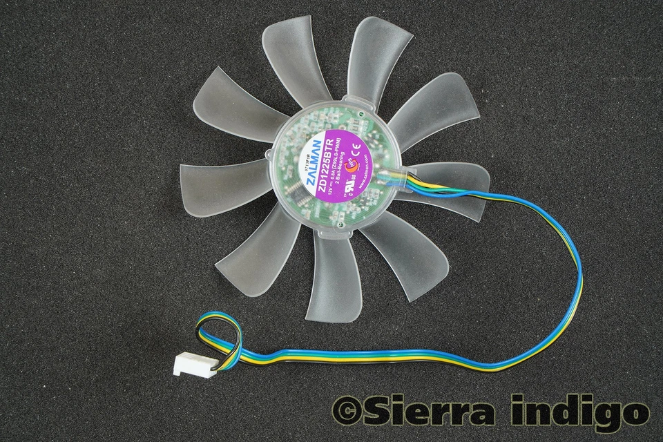 Zalman ZD1225BTR DC12V 0.8A 4-Pin 4-Wire Fan - Image 1 of 1