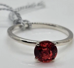 NEW, Genuine Swarovski Padparadscha Crystal Ring in sterling silver. Size 9 - Picture 1 of 2
