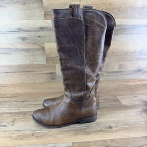 Frye Damengröße 7,5 Stiefel Paige hoch Reiten schieferbraun Leder - Bild 1 von 6
