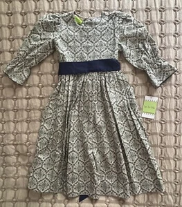Boutique Le’ Za Me Dress Girl’s Size 6 Tie Back Belt 3/4 Sleeve NWT - Picture 1 of 8