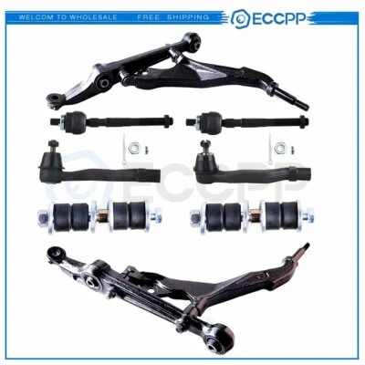 8x Front Lower Control Arms Sway Bars Inner Outer Tie Rods For 92-95 Honda Civic Foto 1 de 4