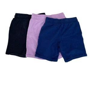 Jumping Beans Girls Knit Shorts Lot of 3 Size 7 Pocket Black Lavendar Navy - Picture 1 of 11