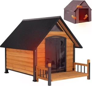 Aivituvin Dog House Outdoor with Insulate Liner Dog Kennel for Winter Waterproof - Picture 1 of 6