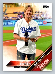 2016 Topps Update FP-5 Keith Urban Los Angeles Dodgers      First Pitch