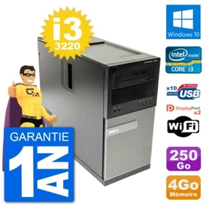 PC tour DELL 7010 Intel Core i3-3220 RAM 4Go Festplatte 250Go Windows 10 Wifi - Bild 1 von 3