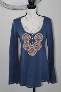Chelsea & Violet Womens Mini Dress Blue Long Sleeve Size M - Picture 1 of 7