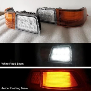 Pair Amber/White Corner Headlight For Case IH Patriot Series Sprayers 279220A1 - Picture 1 of 17