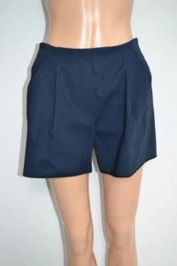 NWOT 3.1 Phillip Lim Navy Blue Flared Pleated Black Trimmed Shorts, Sz 0 - Picture 1 of 8