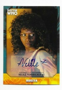 2017 Doctor Who Signature Series autograph Velile Tshabalala blue