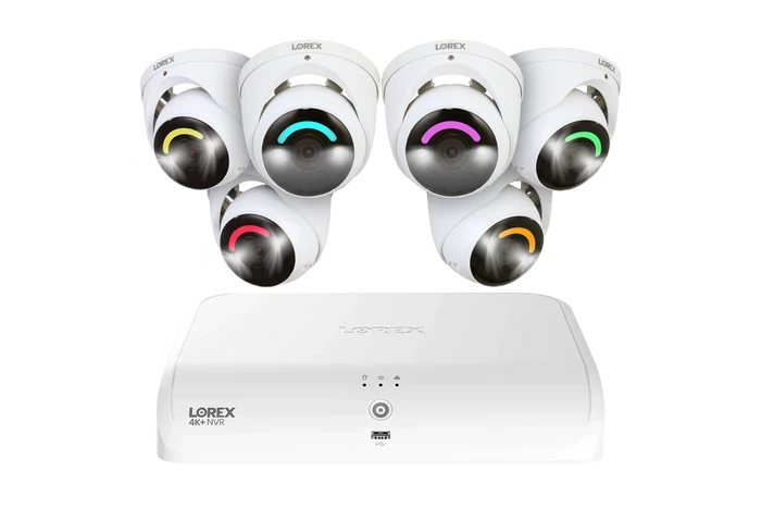 Cámara domo Lorex 4K+ 12MP 6 IP sistema NVR con cable y Fusion Wi-Fi - 2 TB de almacenamiento Foto 1 de 4