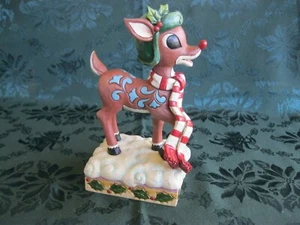 Figura Jim Shore Rudolph en sombrero de aviador y bufanda - Imagen 1 de 8