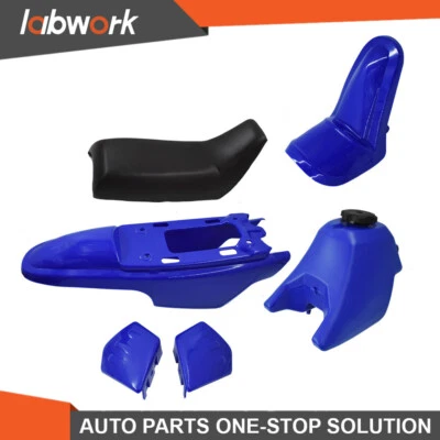 Kit de cubierta de carrocería de guardabarros de plástico Labwork asiento tanque de gasolina para Yamaha PW50 PY50 azul Foto 1 de 4