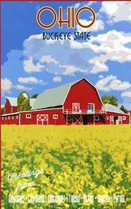 Ohio, el estado de Buckeye -- postal - Imagen 1 de 2