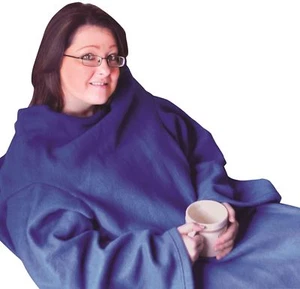 Aidapt Sleeved Fleece Blanket (colour Blue) - Picture 1 of 5