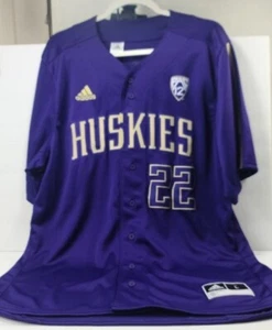 Baseball Jersey Adidas Huskies College NWT - Picture 1 of 12