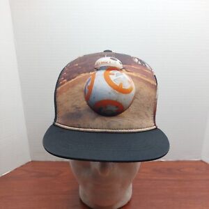 Star Wars BB-8 All Over Print Super Embossed Front Youth Snapback Hat Cap