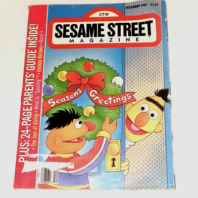 Vintage CTW Sesame Street Magazine December 1987 Bert & Ernie Seasons Greetings - Image 1 of 4