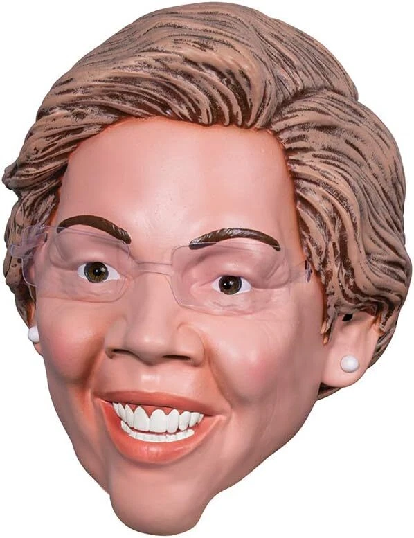 Elizabeth Warren Vinyl Mask Senator Fancy Dress Up Halloween Costume Accessory - Image 1 of 1
