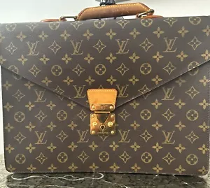 "Splendida valigetta Louis Vuitton in vera pelle 15"" X 11""" - Foto 1 di 9