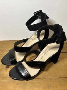Chinese Laundry Black Vegan Leather Sandal Pumps Size 7M - Picture 1 of 5