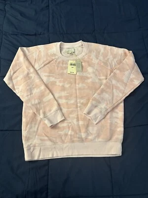 Lucky Brand Womens Sweatshirt S Pink Pullover Crew Neck Camouflage NWT - Image 1 of 4