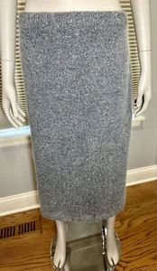 Vintage Worthington Womens Midi Skirt Gray Silk Angora Wool Blend Luxury 90s L - Picture 1 of 6