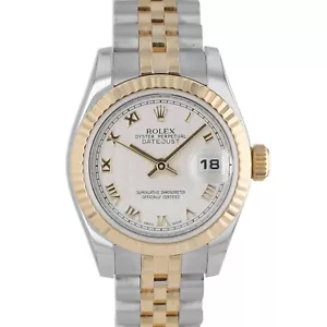 ROLEX DATEJUST DAMENUHR 179173 ZWEIFARBIGE RÖMISCHE ZIFFERN mit BOX & ZERTIFIKAT - Bild 1 von 13