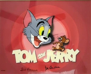 TOM & JERRY LOGO Hanna Barbera Cel Limited Edition Logo Signed Art and w/ Cert - Picture 1 of 4