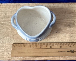 Handmade Pottery Heart Shaped Bowl w/Handles - Pre-owned - Picture 1 of 7