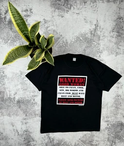 Vintage 90S Humor Joke Print Wanted Good Women Faded T Shirt - Picture 1 of 11