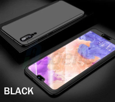 COVER Fronte Retro 360° per HUAWEI P20 / LITE / PRO + Pellicola VETRO TEMPERATO - Immagine 1 di 4