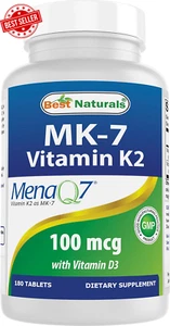 Vitamin K2 (MK7) with D3 Supplement Bone and Heart Health (5000 IU Vitamin D3 & - Picture 1 of 12