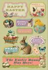 Scrapbooking Crafts KF Stickers Easter Bunny Was Here Hunting Eggs Spring Chick