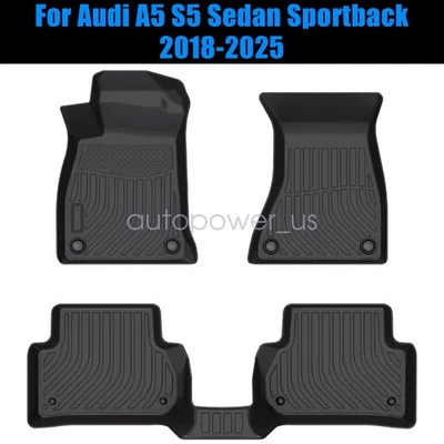 Alfombrillas forros delanteras y traseras TPE 2018-2025 para Audi A5 S5 sedán Sportback 3 piezas Foto 1 de 4