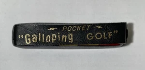 VINTAGE POCKET GALLOPING GOLF GAME BAKELITE DICE IN LEATHER SNAP CASE NonProfit - Picture 1 of 8