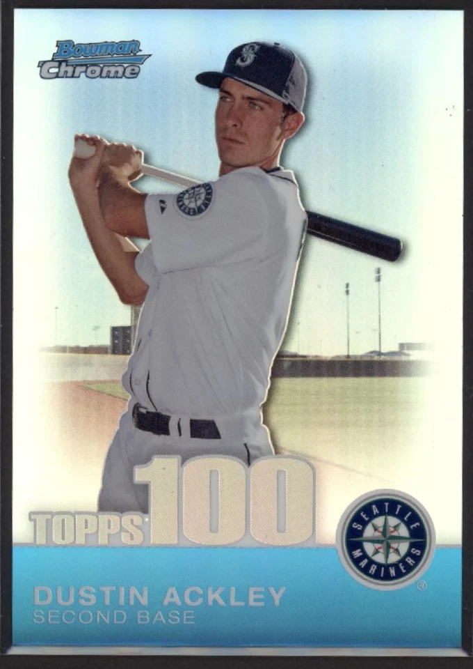 Dustin Ackley Bowman 2010 cromo Topps 100 refractor RC/499 #TPC21 (F1483) Foto 1 de 1