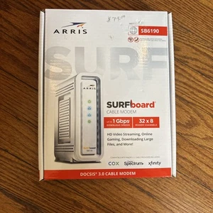 Cable módem blanco ARRIS SURFboard SB6190 DOCSIS 3.0 32 x 8 Gigabit - Imagen 1 de 6