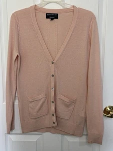 Banana Republic Filpucci Merino Wool Cashmere Blend Pink Cardigan Size Small - Picture 1 of 6