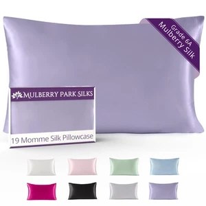 Mulberry Park 100% Silk Pillowcase - 19 Momme, Grade 6A Mulberry Silk - Hidde... - Picture 1 of 7