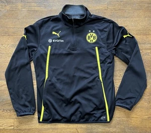 Puma Borussia Dortmund Soccer Football Club Quarter Zip Track Warmup Jacket MED - Picture 1 of 12