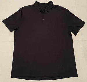 Polo Lululemon Uomo XLarge Nera Performance Outdoor Atletica Golf Elasticizzata - Foto 1 di 15