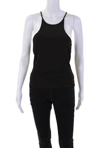 Barbara Bui Womens Halter Neck Sleeveless Tank Top Dark Brown Size 38 - Picture 1 of 6