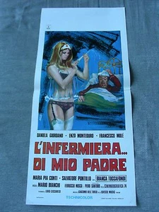 LOCANDINA, L'INFERMIERA DI MIO PADRE, GIORDANO, MULE', SEXY COMMEDIA POSTER - Picture 1 of 1