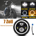 Produktbild - Universal 7 Zoll Motorrad LED Scheinwerfer Hi/Lo Projektor Beam Harley Davidson