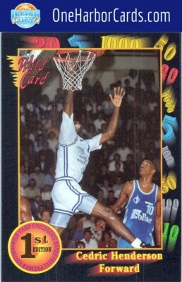 1991-92 Wild Card Georgia Bulldogs #87 Cedric Henderson - Image 1 of 2