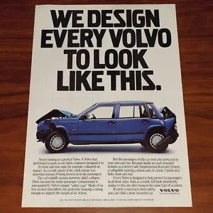 VOLVO SEDAN PRINT AD MAGAZINE ADVERTISEMENT WE DESIGN IT TO LOOK LIKE THIS - Picture 1 of 4