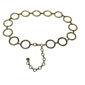 Vintage Adjustable Chain Belt Gold Tone - Picture 1 of 7