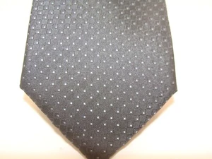 Calvin Klein~ 100% Polyester Men’s Tie ~ VGC ~NWT~Black~Gray~Dots - Picture 1 of 5